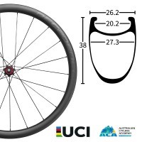 35% Off 38mm 1210g Improved 2024 Weight Carbon Clincher Wheel Set & Free Shipping Worldwide